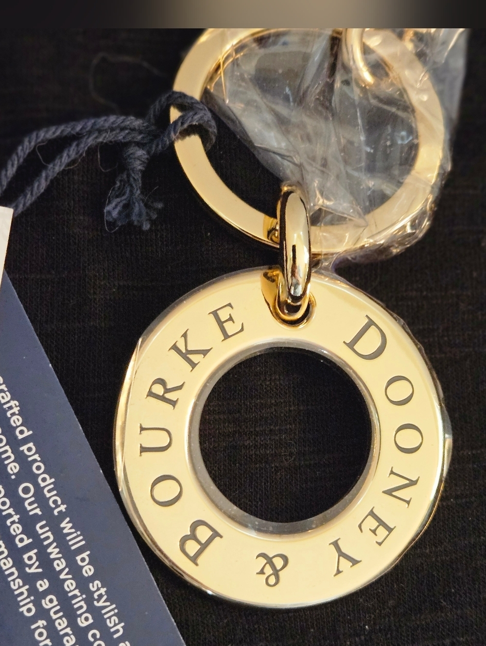 Dooney & Bourke Gold Tone Jewelry Tag NWT - Picture 6 of 7